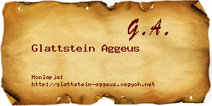 Glattstein Aggeus névjegykártya